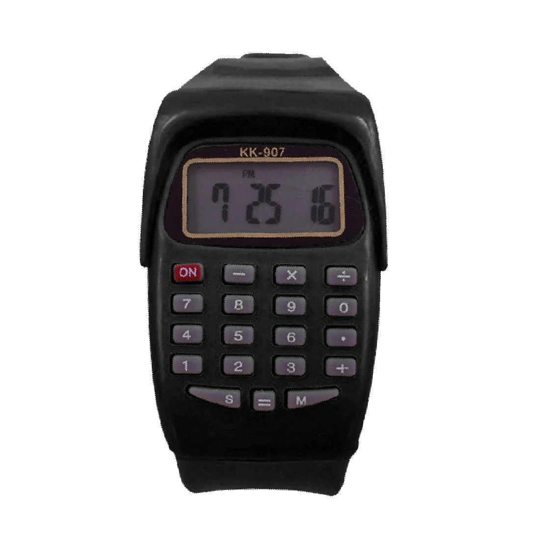 Черный Fashion Digital Calculator With Casual Watch LED For Silicone Children Kids Sports Multifunction Calculating Function - Цвет: Черный