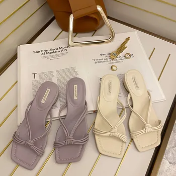 

Women Beach Slippers Designers Outside Casual Woman Shoes Open Toe Sexy Sandals Brand Female Slip On Slides 2020 Summer New