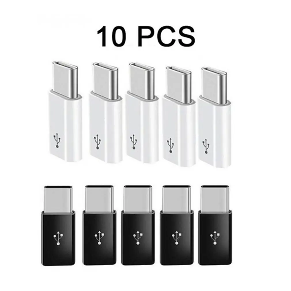Black White 5Pcs 5/1PCS держатель мобильного телефона адаптер кабель с разъемами микро-usbи USB C адаптер Microusb разъем для Xiaomi huawei samsung Galaxy A7 адаптер Тип USB C - Цвет: Black White 5Pcs