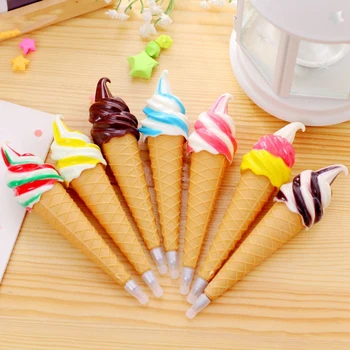 

48 Pcs Pen Ice Cream Black Colored Kawaii Gift Pens for Writing Cute Stationery Office School Supplies