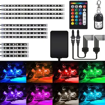 

Motorcycle LED strip Light Kit 12-pc RF Control