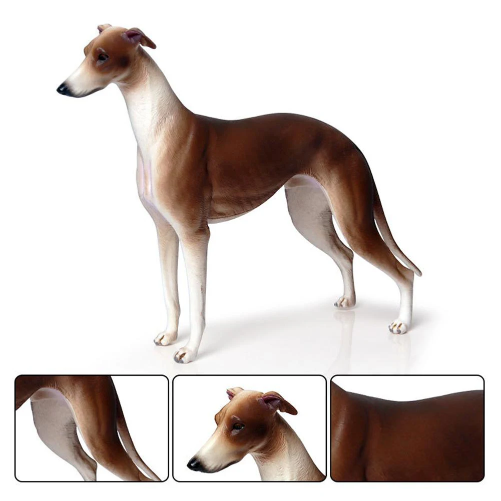 20cm Simulation Greyhound Animal PVC Model Action Figurine Desktop Ornaments Decor Classic Toys for Children Gift Collection animal model toy