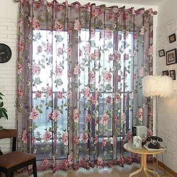 

Peony custom-made finished living room window screen curtains tulle curtains for bedroom curtains for living room