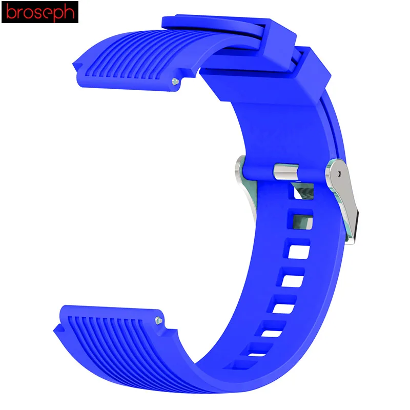 Royal Blue 22 мм ремешки для часов для samsung galaxy Watch 46 мм мягкий силиконовый ремешок умные часы спортивный браслет аксессуары для часов - Цвет ремешка: Royal Blue