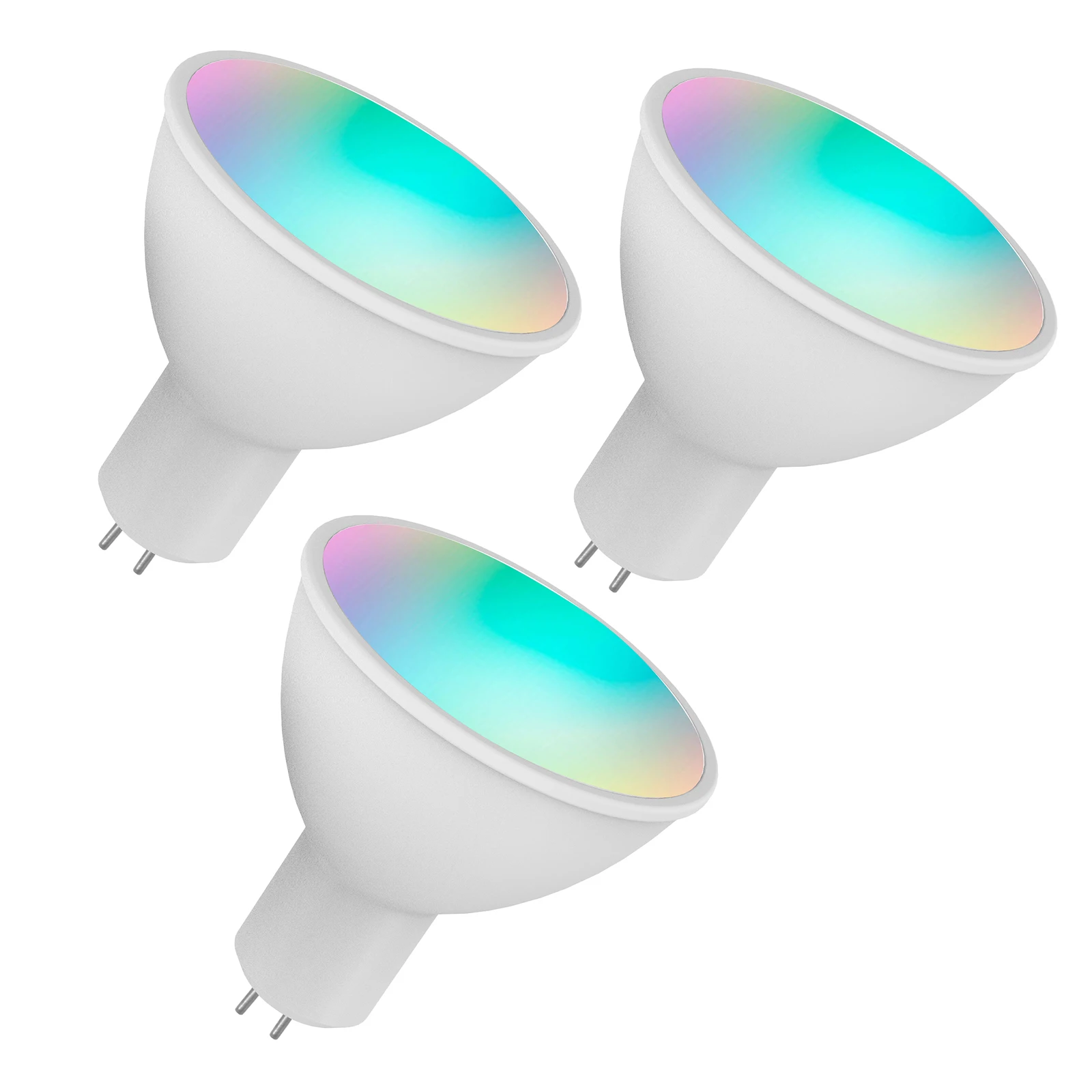 WiFi Smart Bulb RGB+W+C LED Bulb 5W GU5.3 Dimmable Light Phone APP Remote Control Compatible with Alexa Google Home