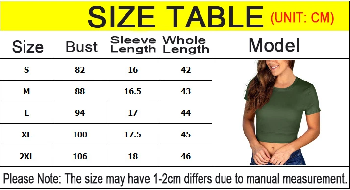 size table