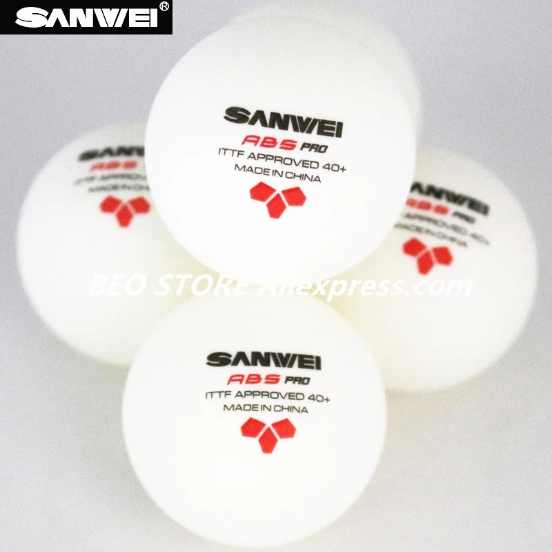 Table Tennis Balls 120 balls SANWEI Table Tennis Ball 3-star ABS 40+ PRO