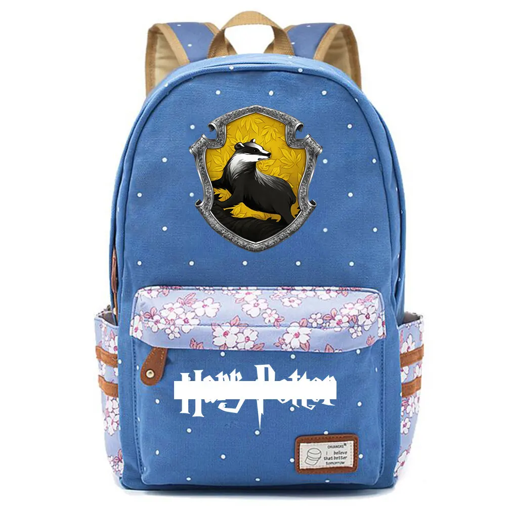 F0301 Горячая Волшебная школа Ravenclaw Орел детская школьная сумка для девочек Женская сумка рюкзак для подростков холщовый женский рюкзак - Цвет: F03-17