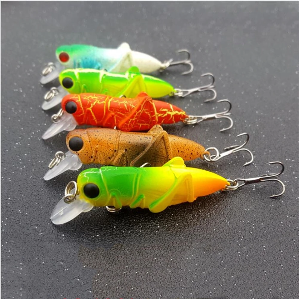 

Grasshopper Insect Baits 5.5cm 4g Fishing Lures Wobblers Crankbaits for Carp Fishing Lifelike Hard Plastic Baits Pesca Isca Bass