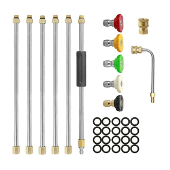 

Power Washer Gutter Rod Replacement Lance Spray Nozzle Tips 1/4 Inch Connect High Pressure Power Car Washer Spray Car Washing T
