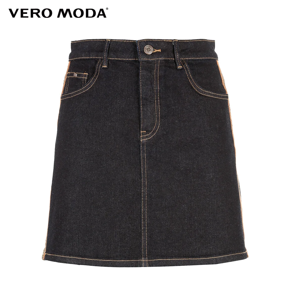 Vero Moda женская джинсовая юбка из лайкры с высокой посадкой и боковой отделкой | 319237501