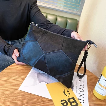 

High-quality temperament clutch bag 2020 early autumn new horsehair stitching envelope shoulder bag crossbody bags for women