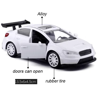 

13.5CM Metal Alloy 1:32 Scale Subaru WRX ST1 Fast Racing cool Car Model Diecast Vehicles Toys For kids Collection decoration