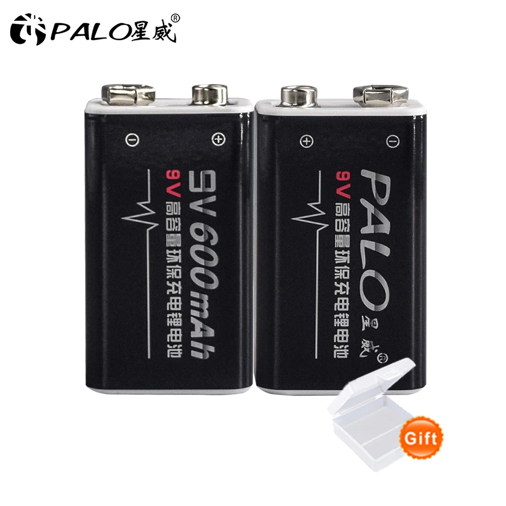Palo 9V Batteria Ricaricabile 600Mah Li-Ion 9V Batteria 6 F22 Batteria Al Litio Batteria Ad Alta Capacità Per Giocattoli Per Chitarra