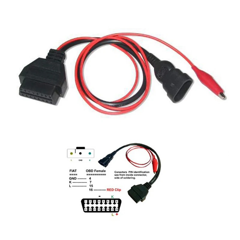 Для Fiat 3 Pin Alfa Lancia до 16 OBDII OBD2 obd II Соединительный адаптер автомобильный кабель Obd