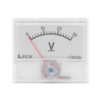 

Professional DC voltmeter 0-30V Analog Volt Voltage Panel Meter Voltmeter Gauge With Class 2.5 Accuracy Portable And Practical