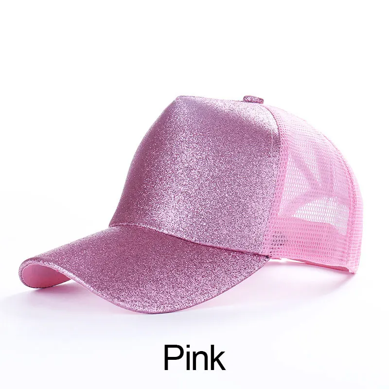 Модный спортивный женский хвостик Бейсболка Snapback хип-хоп Блестящий грязный булочка летняя шляпа для папы Защита от солнца Женский Регулируемый тренд
