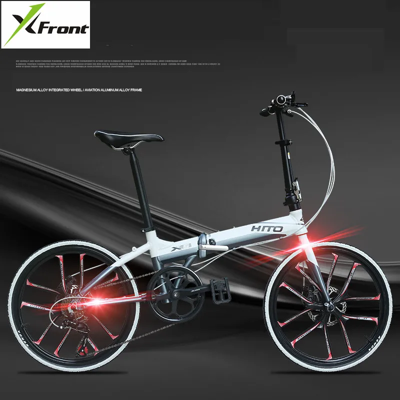 New X-Front Road Bike Aluminum Alloy Frame 22 inch Wheel Dual Disc Brake Folding Bike Light Weight bmx Bicycle
