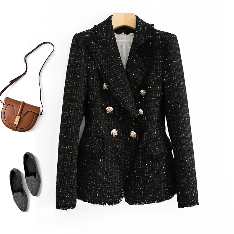 Autumn  Ladies net red mid-length suit Jacket 2021 French style belted thin ladies temperament professional ladies slim Jacket white pant suit set