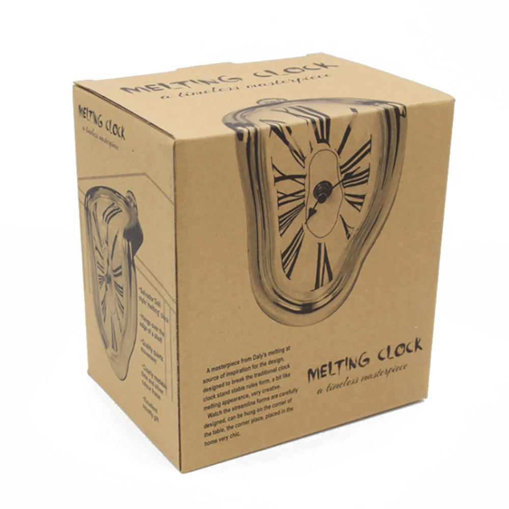 Плавление времени деформация часы Ретро биты и части витые настенные часы художественный дизайн стиль искаженные часы для украшения подарок