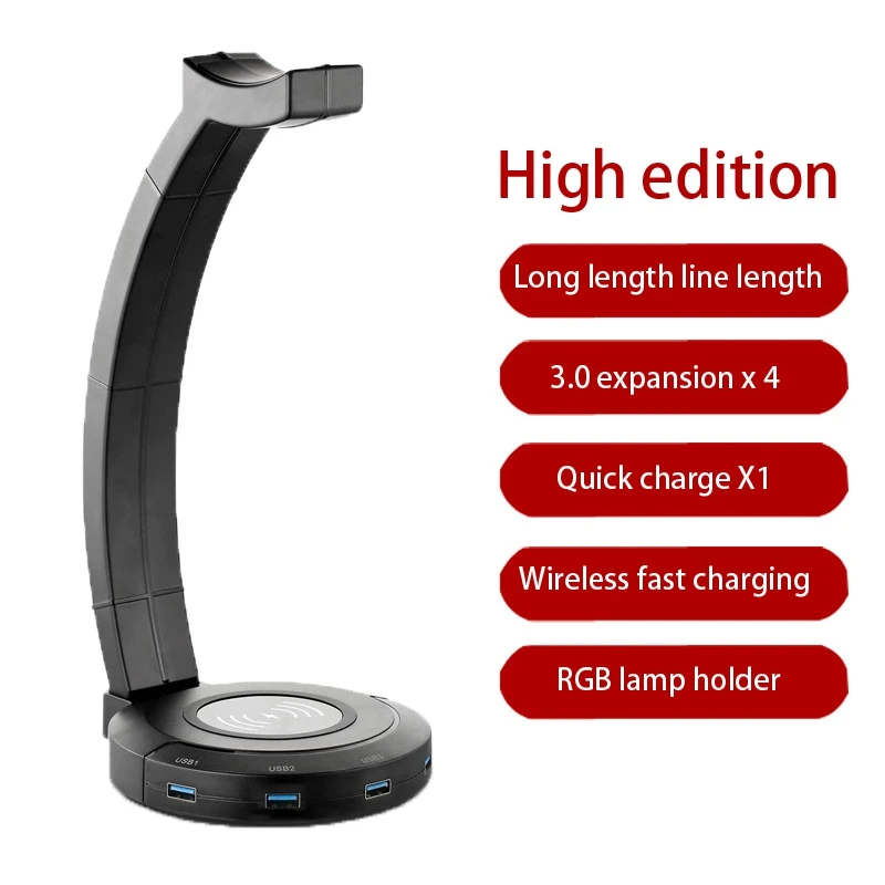 Headphone Holder Wireless Charging Desktop Headphone Holder High Version Can Be Used As a 3 0 Data Transmitter