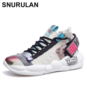 

SNURULAN girls fashion sneakers 2019 latest sneakers Women's breathable flat shoes Socks spring-summer season;sneakers for women