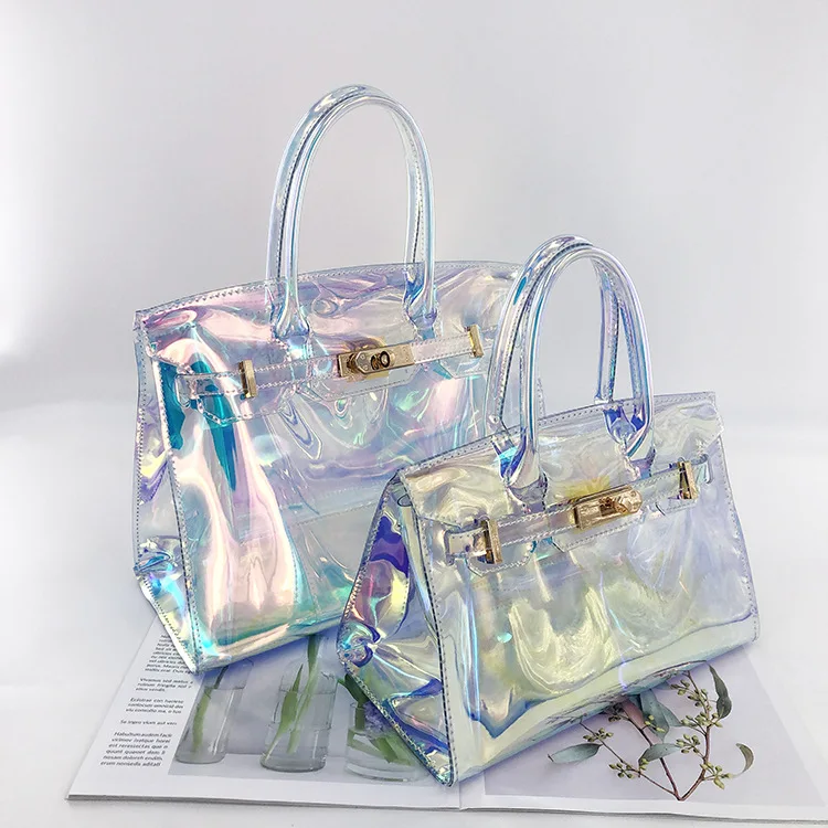 Handmade PVC Bag Accessoies Set for Women DIY Handbag Clear Shoulder Bag Leather Shoulder Strap Pvc Jelly Tote Bags Party Bag