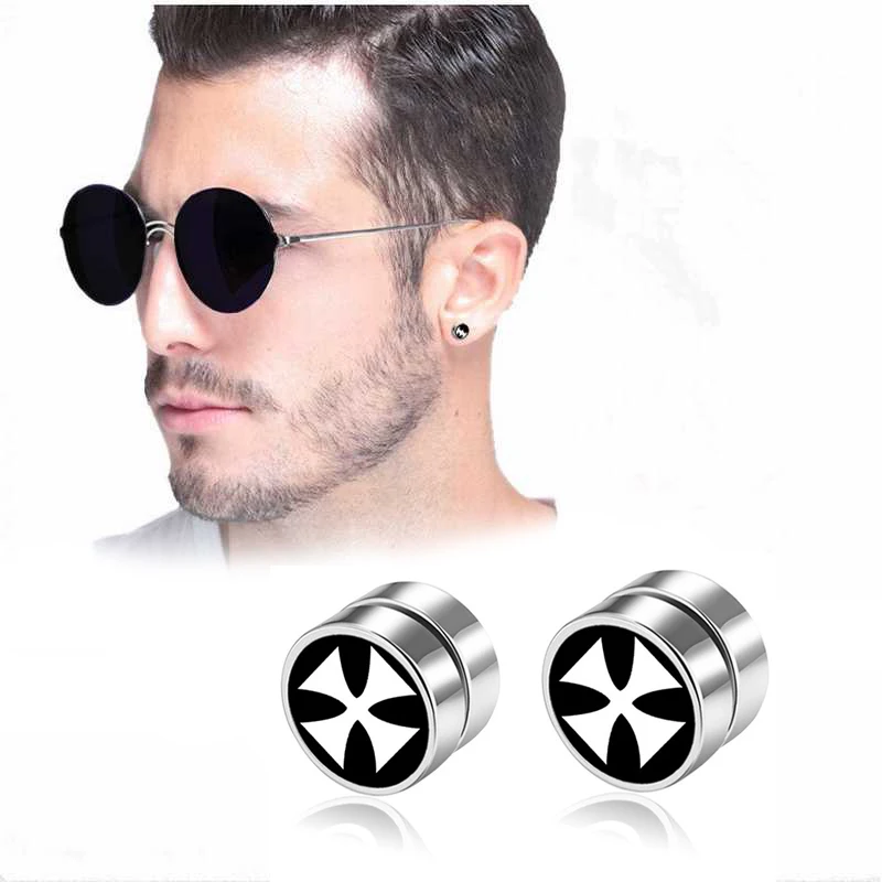 

No Piercing Simple Style Magnetic Stud Earring For Women Men Kid Baby Cross Small Magnet Earring Party Festival Ear Stud Jewelry
