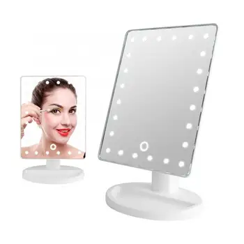 

20 LED 10X Manifying Cosmetic Mirror Touch Screen USB Charging Makeup Mirror Light