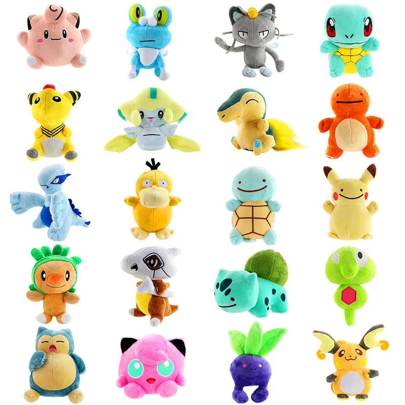 10 шт./лот 12 20 см случайные различные модели Eevee Пикачу мягкая плюшевая кукла игрушка|Персонажи мультфильмов и