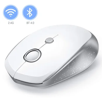 

Bluetooth Wireless Mouse 2.4GHz Duals Mode with USB Receiver 3 Adjustable DPI Level for Computer DQ-Drop