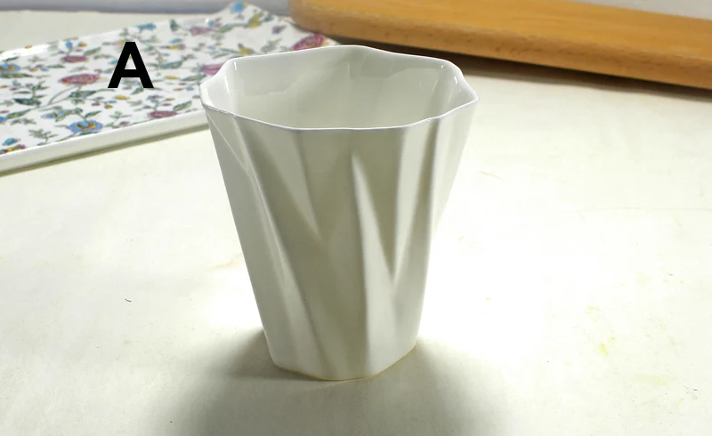 250 мл, простая кофейная кружка из белой косточки, дизайн, Необычные чашки Эспрессо, фарфоровая забавная кружка tazas, керамическая чашка для кемпинга - Цвет: A