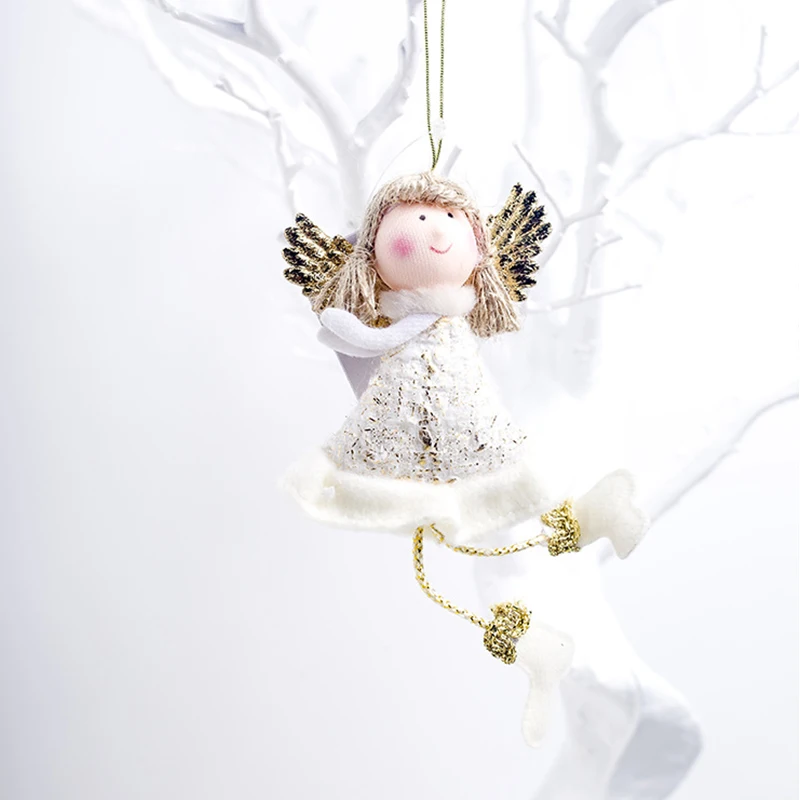 Рождественская кукла стоячие Крылья ангела милый ангел плюшевая Рождественский