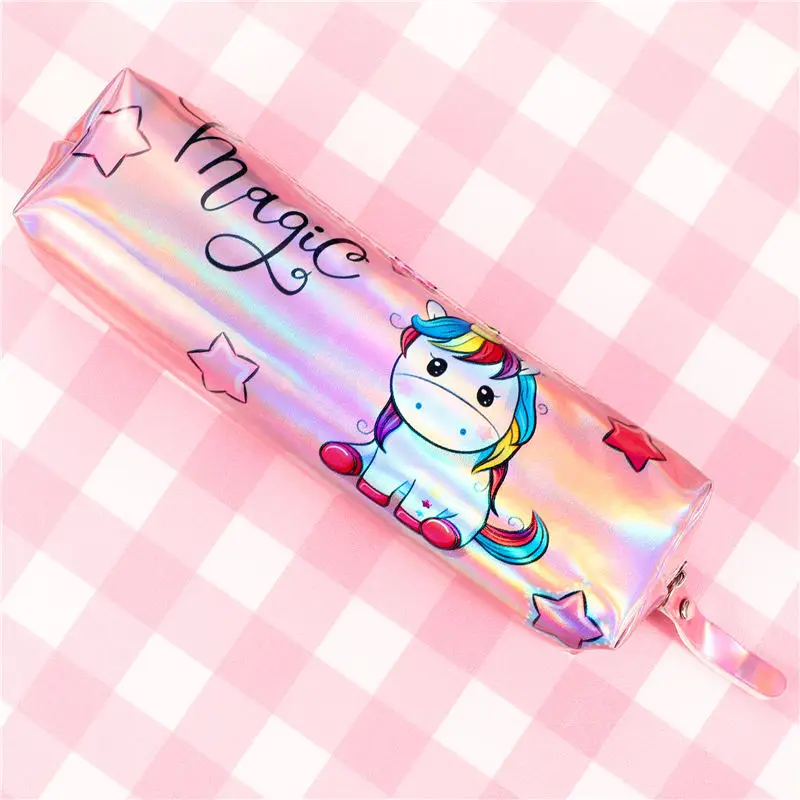 Кавайные пеналы для девочек artykuly szkolne estuche papelaria criativa unicornio escolar grande back to school - Цвет: Бургундия