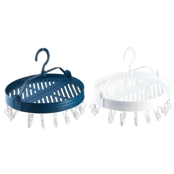 

Clothespin Rack Foldable Laundry Drying Rack Drip Hanger for Towel,Underwear,Hat,Scarf,Pants,Baby Clothes