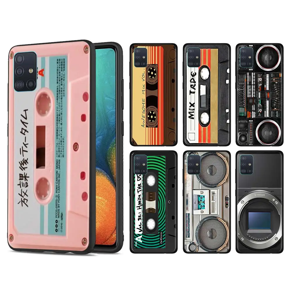 

Phone Case for Samsung Galaxy A50 A70 A51 A71 A10 A20 A10e A20s A30 A40 A60 A21s A31 A41 Soft Cover cassette tape Camera Cases