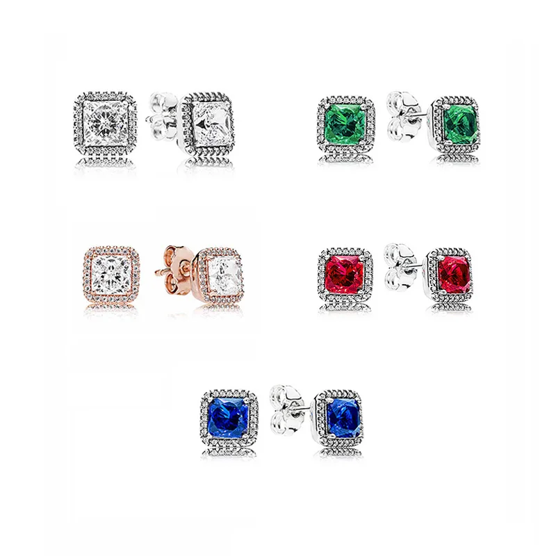 925 пробы серебряные вечные элегантные серьги-гвоздики для женщин, ювелирные изделия из камня, свадебные серьги, женские модные очаровательные аксессуары