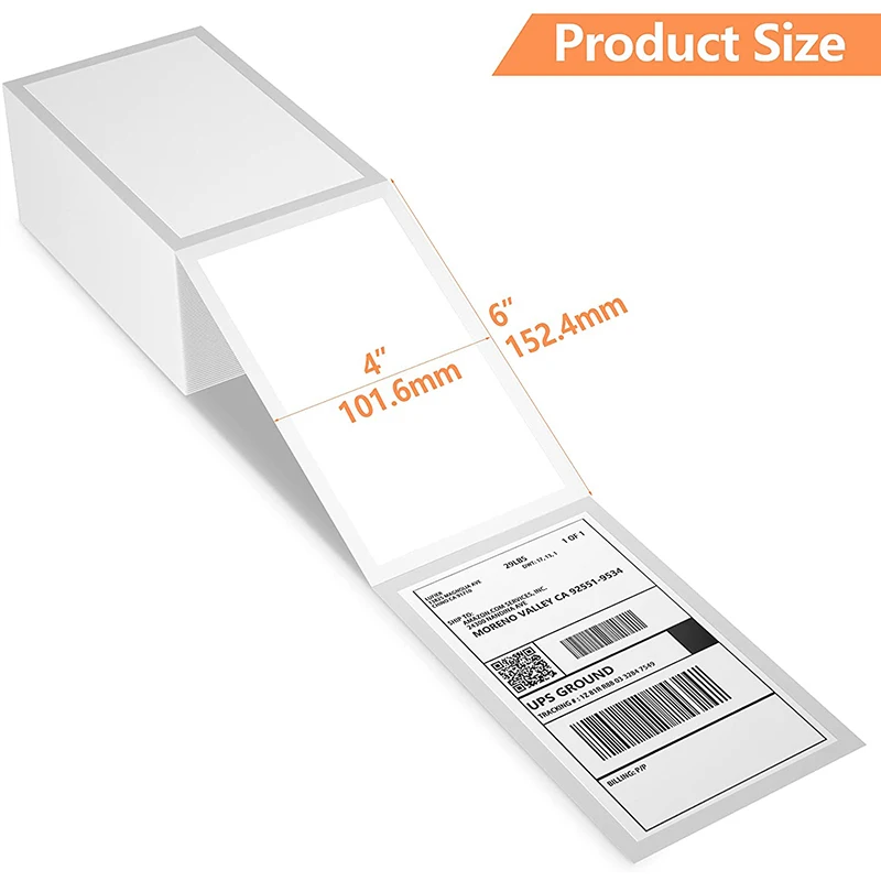Etiqueta para Envio Dobráveis-compatível com Rollo-branco de Grau Comercial à Prova D'água e à Prova de Óleo Térmico Direto Polegadas 6 500 Etiquetas 4 x 2 High Quality Material escolar e de escritório