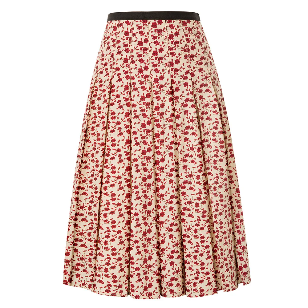 Summer Womens Pleated mesh Skirt Elastic Waist Holiday Evening Party Long Midi