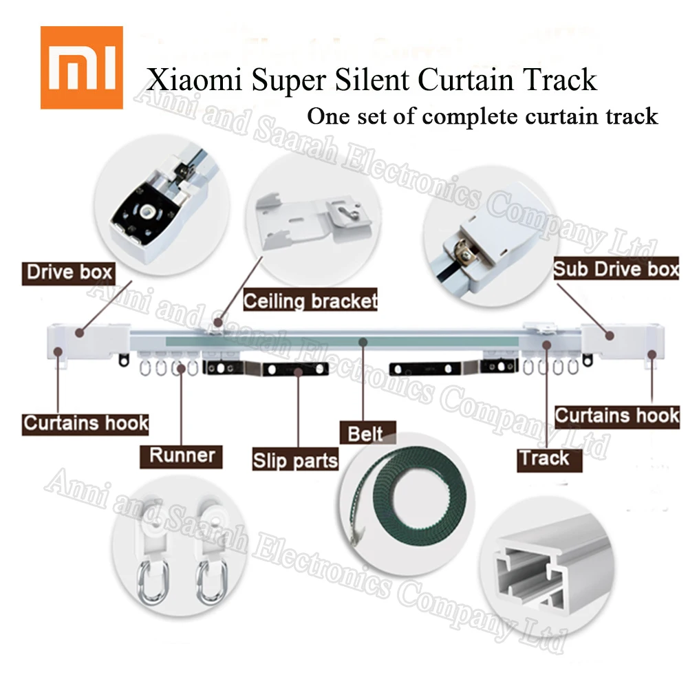 6 м Xiaomi Super Silent Электрический шторный трек для Mijia Aqara мотор автоматические