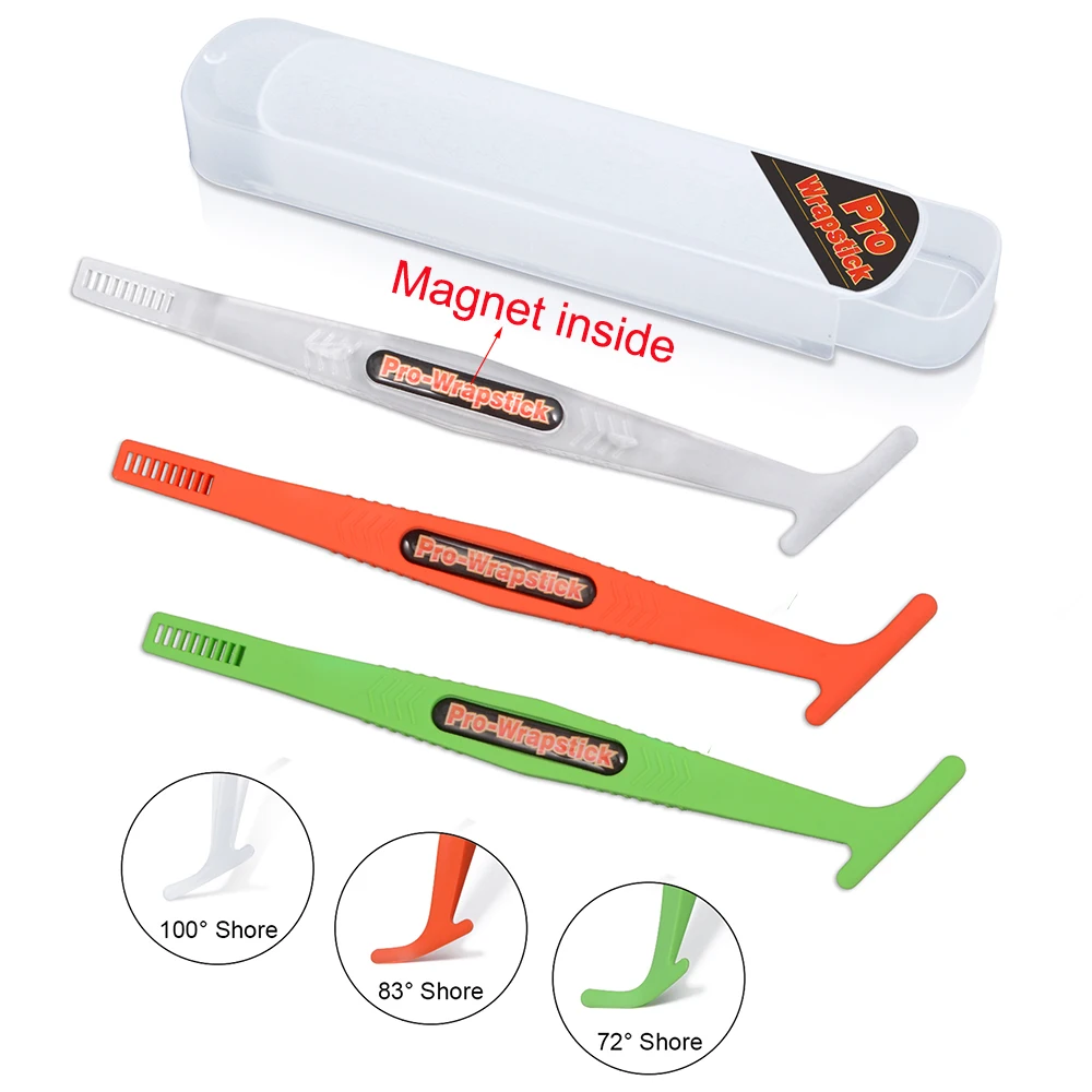 

FOSHIO 3PCS Magnetic Pro Vinyl Wrap Stick Squeegee Scraper Kit Carbon Fiber Sticker Car Wrapping Foil Micro Magnet Tint Tool