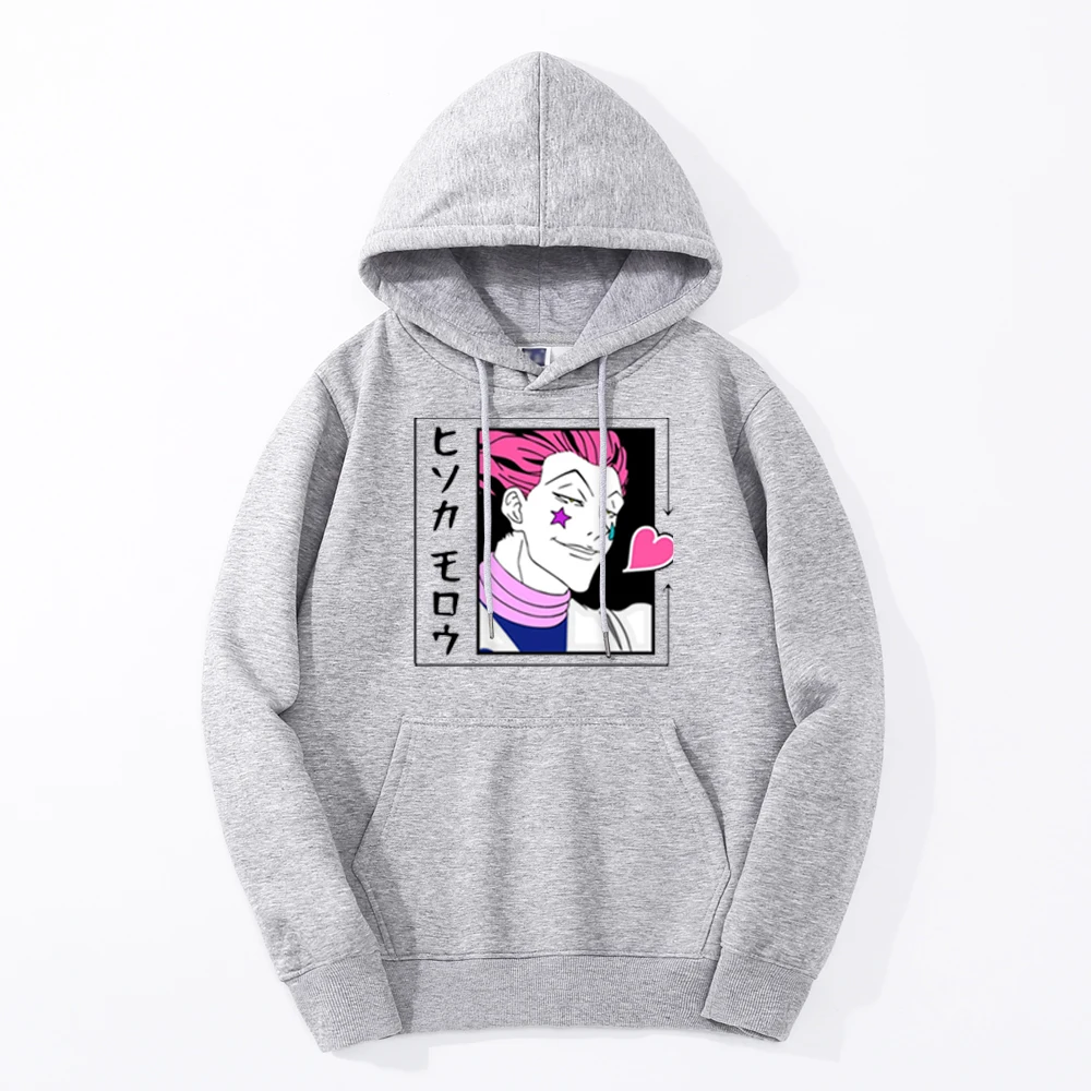

HUNTER×HUNTER Hisoka Japan Anime 2021 Autumn Winter Fashion Loose Hoodie Sweatshirts Harajuku Print Tracksuit Breathable Top