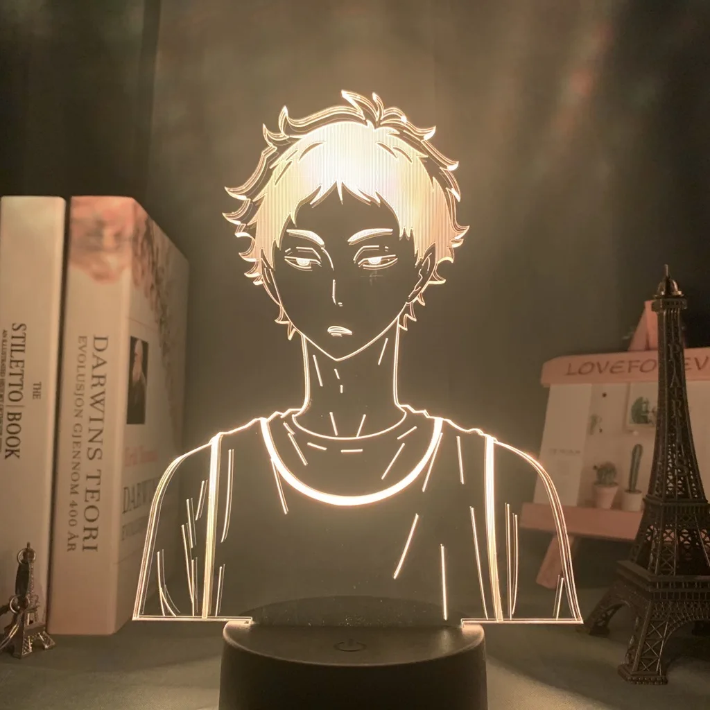 

Haikyuu Kageyama tobio Figure 3d Anime Lamps for Kids Bedroom Decor Cool Manga Gadget Child Table 3d Lamp Dropship Nightlight