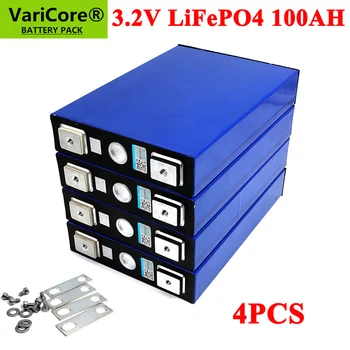 

4pcs 3.2V 100Ah LiFePO4 battery pack Lithium iron phospha DIY 12V 24V 300A 3C Motorcycle Electric Car Solar Inverter batteries