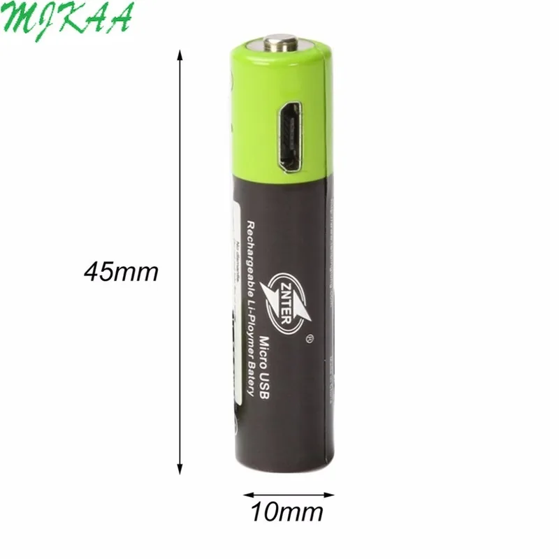 Goedkoop Hot selling ZNTER 4 Stuks 1.5V AAA Oplaadbare Batterij 600mAh USB Lithium Polymer Batterij Quick Opladen door micro USB Kabel
