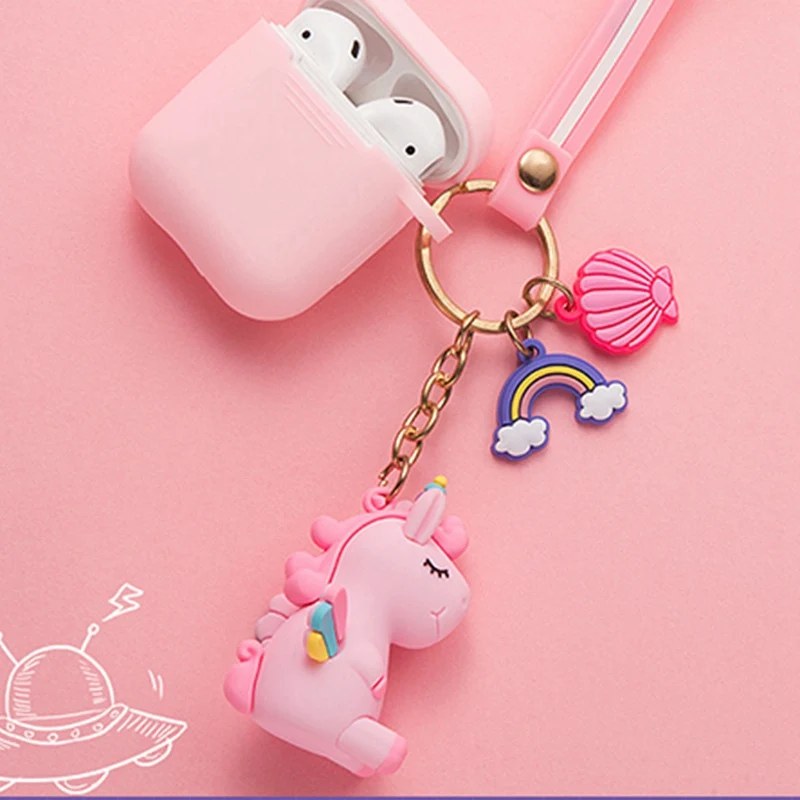 

Headphone Case for Air Pod Pro 4 Cases Cute Cartoon Keyring Silicone Earphone Cover for apple airPod Pro 4 Case Funda mini Pro 4
