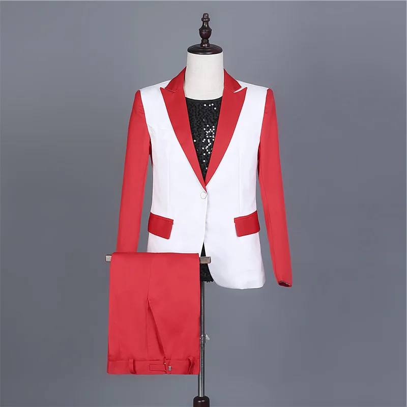 

Man Leisure Time Man's Bar Male Singer Self-cultivation Suit Show Serve Costume Homme Wedding For Suits Men 2020