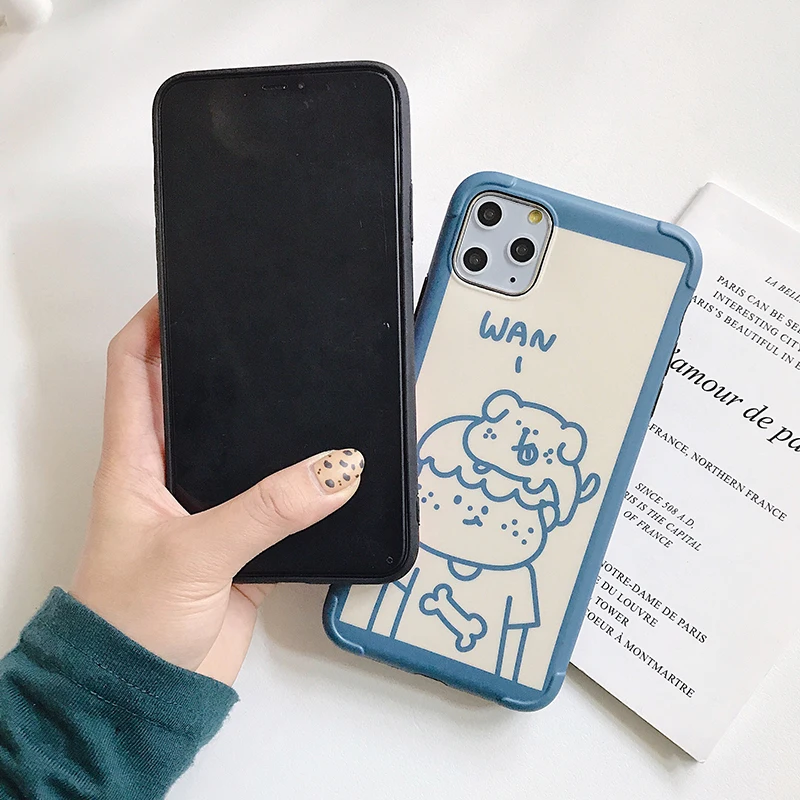 Чехлы для телефонов с милой линией для мальчиков и девочек, для iphone 11Pro Max Xs MAX XR X 7 8 plus 11 Pro, противоударный IMD мягкий чехол для задней панели