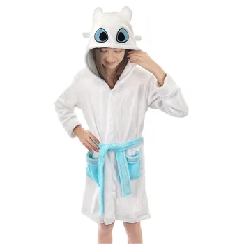

How to Train Your Dragon Light Fury pajamas Cosplay Costumes Halloween Kids Boys and girls bathrobe cartoon Toothless pajamas