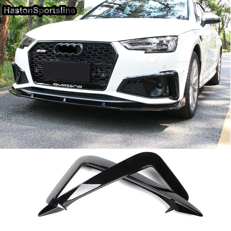 A4 B9 S4 с Sline авто передний губы сплиттер Крышка Накладка для Audi B9 S4 S-line